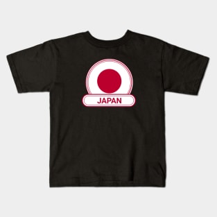 Japan Country Badge - Japan Flag Kids T-Shirt